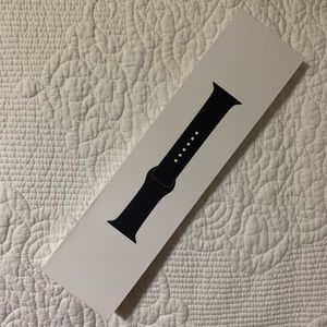Black silicone Apple Watch band